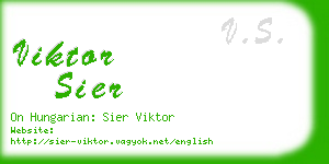 viktor sier business card